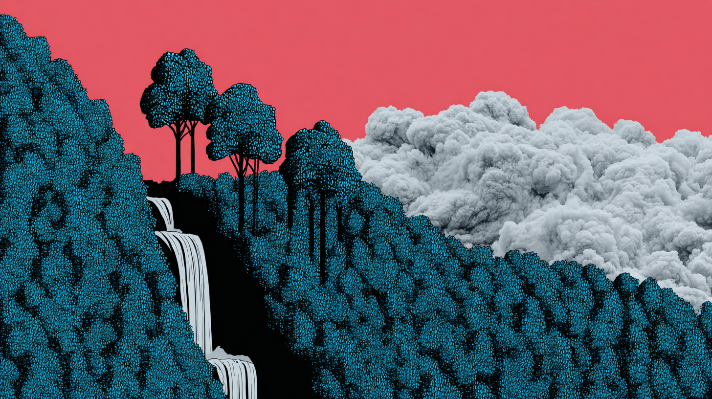 Cascading waterfall